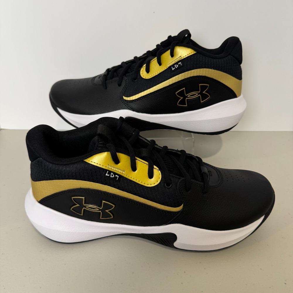 Under Armour Men 11 Basketball Shoes UA Lockdown 7 Black Gold 3028512-001 W 12.5 - Picture 4 of 16